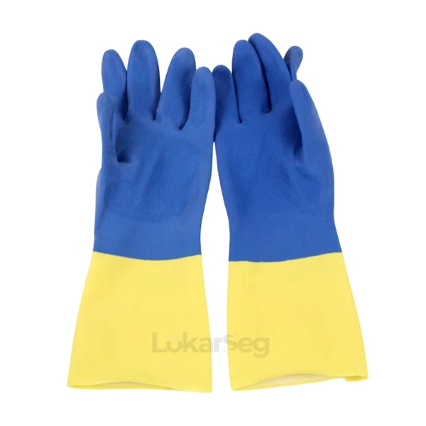 LUVA NEOPRENE AZ/AM C/ FORRO  NFLEX MEDIX