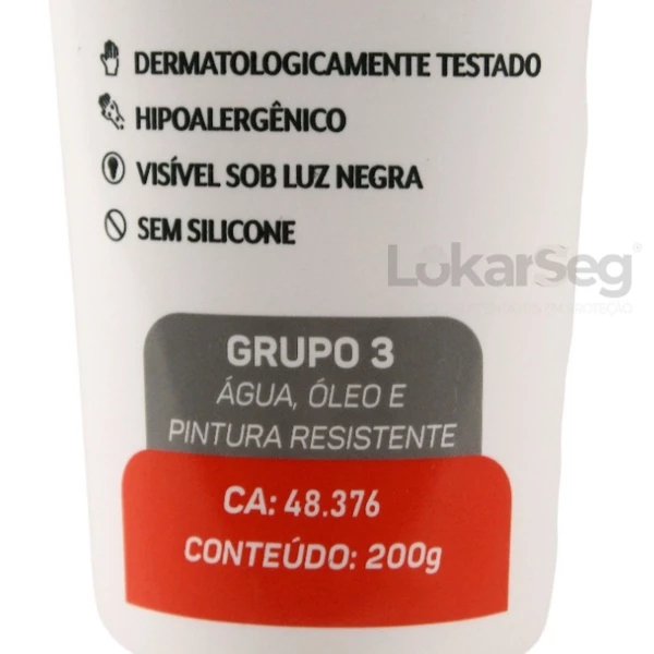 CREME LUVA QUÍMICA GRUPO 3 200G CAMPER - CA 48376