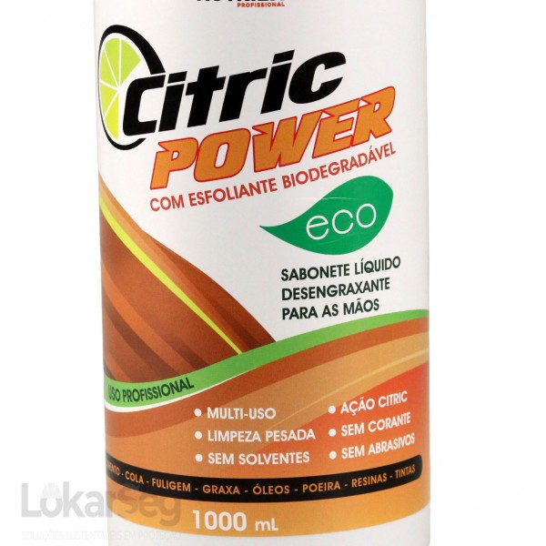 SABONETE LÍQUIDO DESENGORDURANTE COM ESFOLIANTE 1L CITRIC POWER ECO NUTRIEX