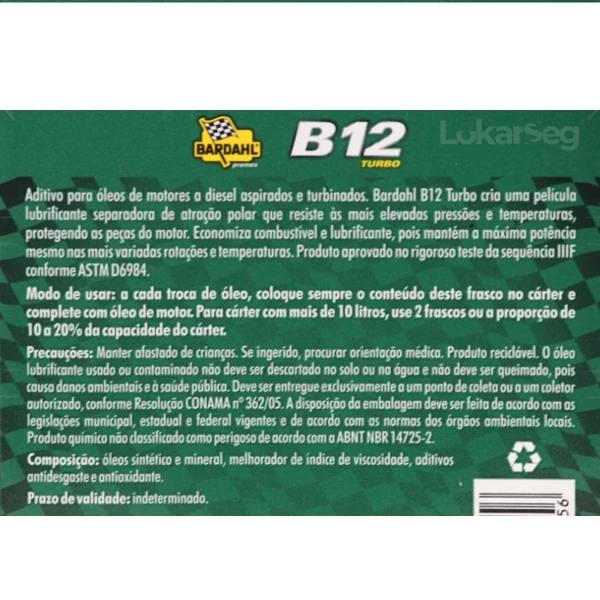 ADITIVO B12 TURBO BARDAHL