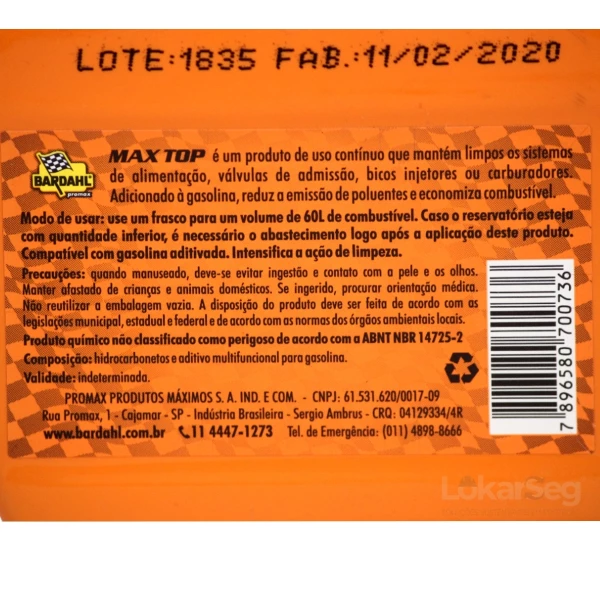 ADITIVO MAX TOP 200ML BARDAHL
