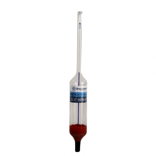 DENSIMETRO TERMO COMPENSADO TEOR ALCOOLICO 92,6&deg; MOD A1