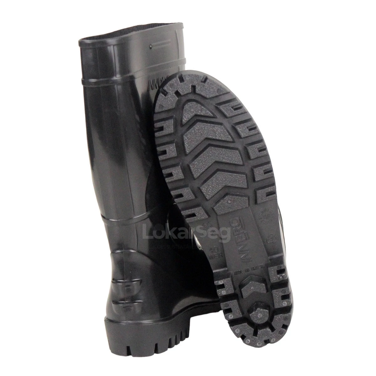 BOTA PVC CANO LONGO PRETA SEM FORRO INNPRO  - CA 36026