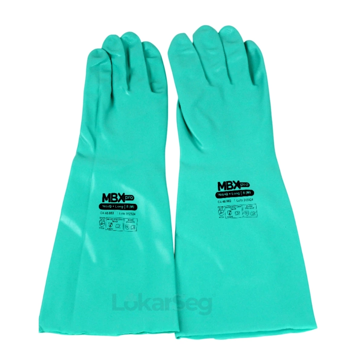 LUVA NITR&Iacute;LICA VD S/ FORRO TAM 8M NITRIQ+ LONG MEDIX