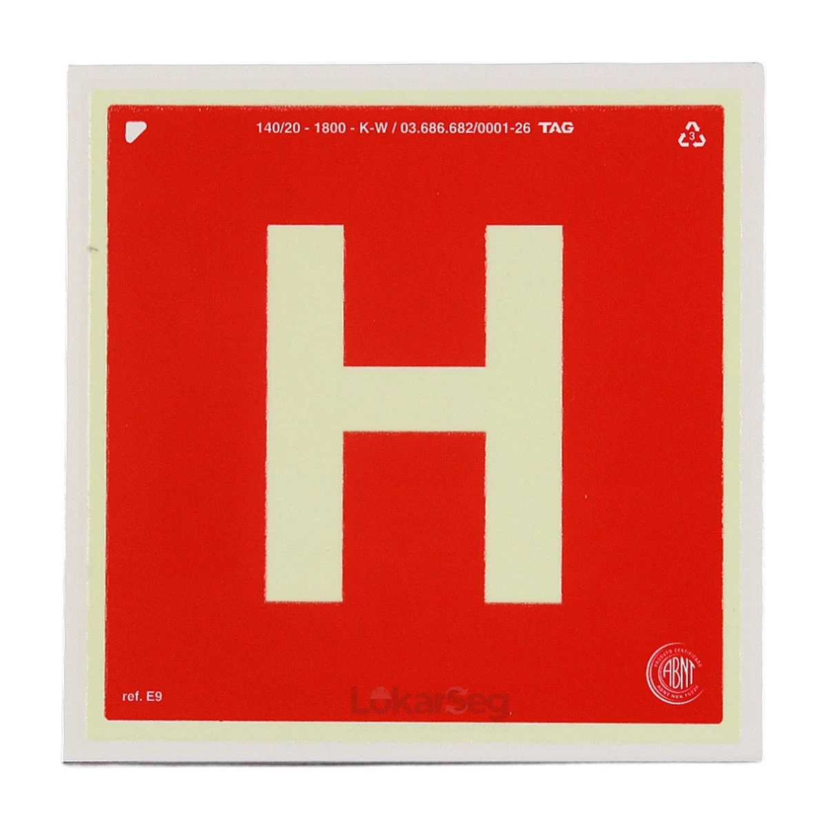 PLACA ABNT 20X20CM HIDRANTE DE INC&Ecirc;NDIO 