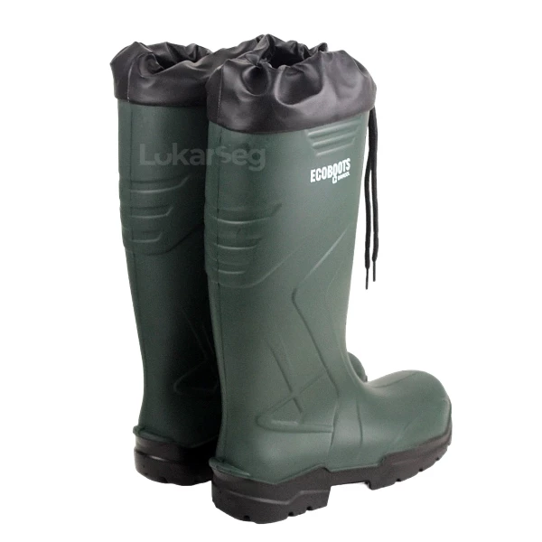 BOTA PVC CANO LONGO VD/PT C/ FORRO POLAINA ECOBOOTS