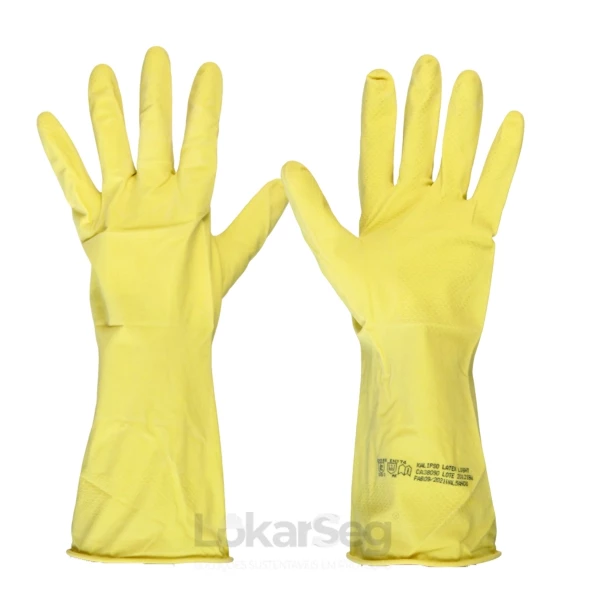 LUVA LATEX AM C/ FORRO ALGODÃO TAM 8M LIGHT KALIPSO