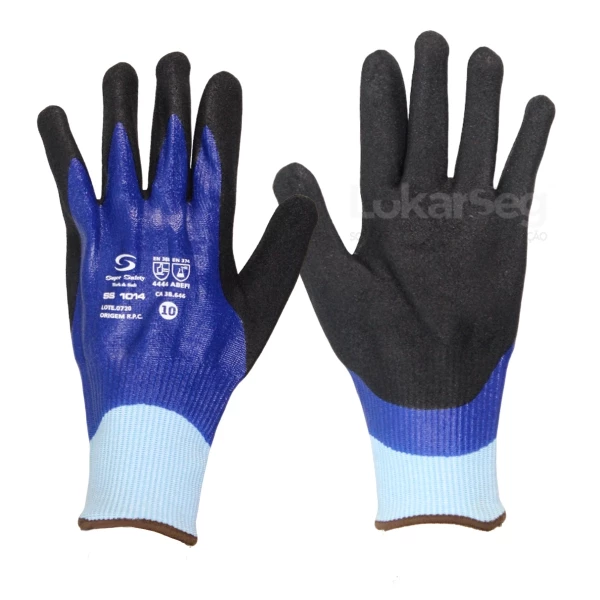 LUVA RES CORTE POLIÉSTER NITRÍLICO AZ SUPER SAFETY G - CA 38646