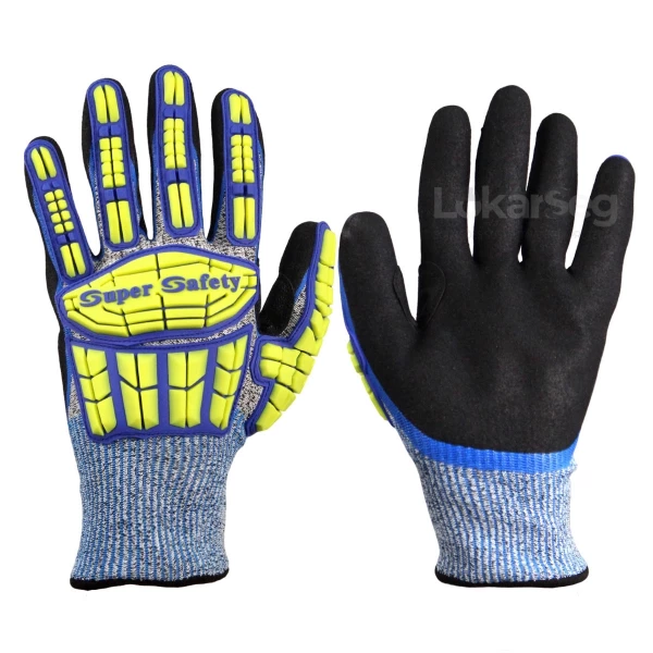 LUVA RES CORTE/IMPACTO POLI&Eacute;STER NITR&Iacute;LICO PT IMPACT SUPER SAFETY