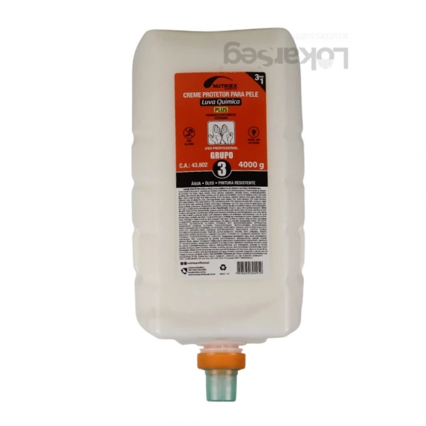 CREME LUVA QU&Iacute;MICA GRUPO 3 PLUS LUZ NEGRA 4KG NUTRIEX