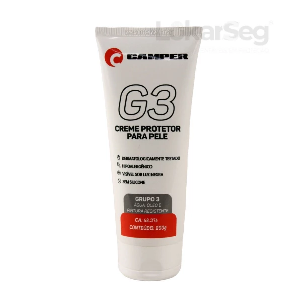 CREME LUVA QUÍMICA GRUPO 3 200G CAMPER - CA 48376