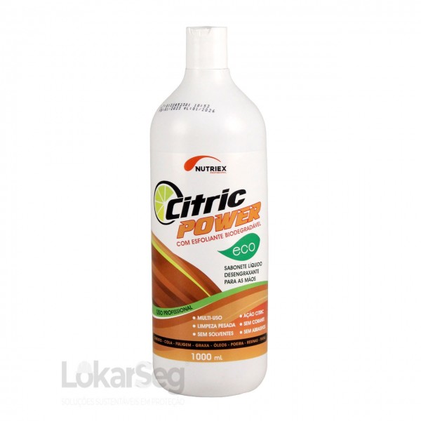 SABONETE LÍQUIDO DESENGORDURANTE COM ESFOLIANTE 1L CITRIC POWER ECO NUTRIEX