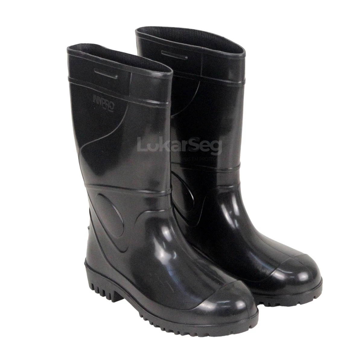 BOTA PVC CANO LONGO PRETA SEM FORRO INNPRO  - CA 36026
