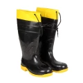 BOTA PVC CANO LONGO PRETA COM FORRO E POLAINA BRACOL  - CA 37455
